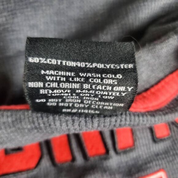 Colosseum Men’s Nebraska Huskers Long Sleeve Thermal Shirt Gray Red Small NCAA - Picture 6 of 7